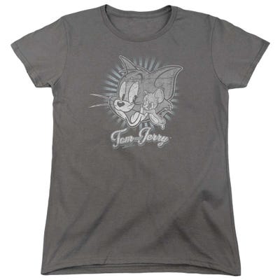 Tom And Jerry - Classic Pals Charcoal Womens T-Shirt