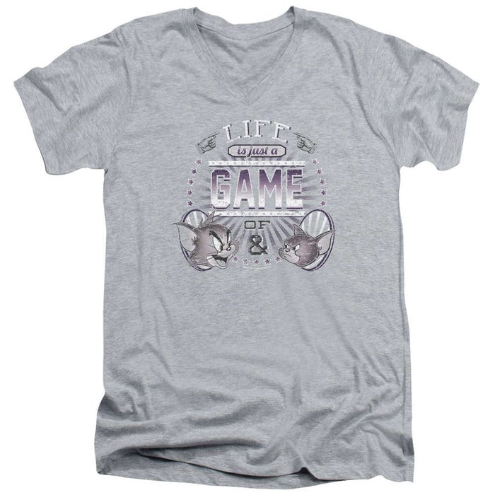 Tom And Jerry - Life Is A Game V-Neck T-Shirt