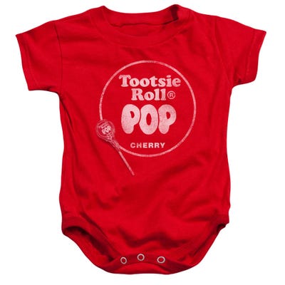 Tootsie Roll Pop Cherry Logo Baby Bodysuit