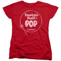 Tootsie Roll Pop Cherry Logo Womens T-Shirt