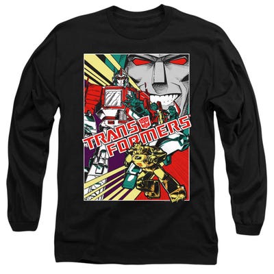Transformers Comic Poster Long Sleeve Shirt