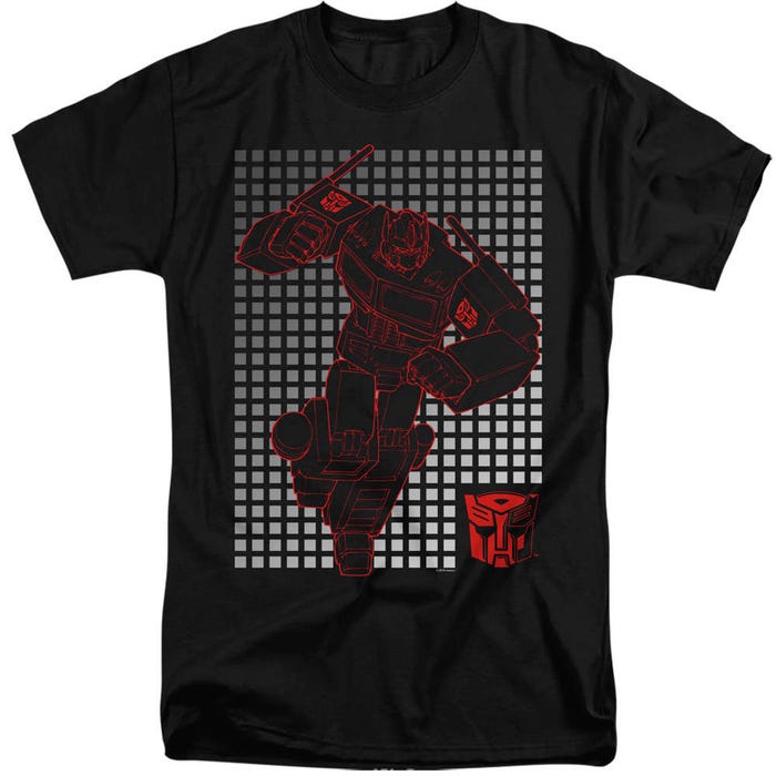 Transformers Optimus Grid Tall T-Shirt