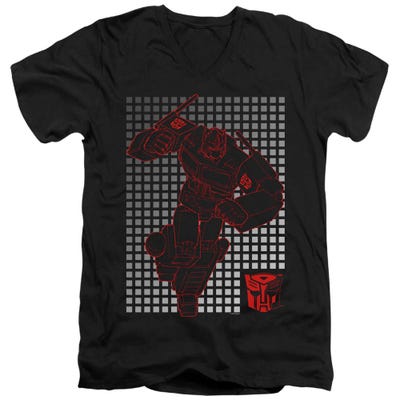 Transformers Optimus Grid V-Neck T-Shirt