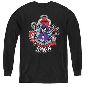 Teen Titans Go Raven Kids Long Sleeve Shirt