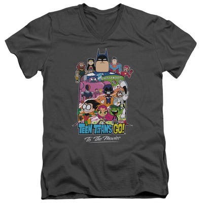 HOLLYWOOD TEEN TITANS GO! TO THE MOVIES V-Neck T-Shirt