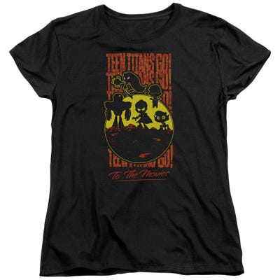 Teen Titans Go To The Movies Silhouette Womens T-Shirt