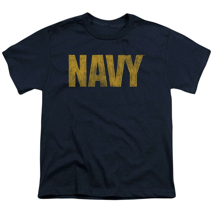 U.S. Navy Vintage Gold Classic Logo Kids T-Shirt