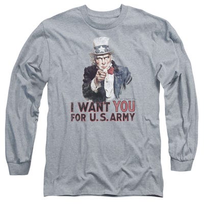 Uncle Sam I Want You For U.S. Army Long Sleeve Shirt