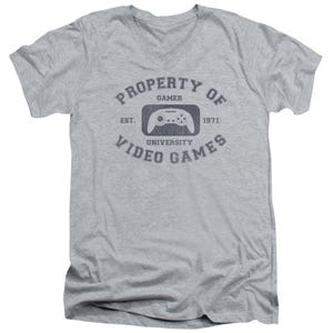 Gamer University Property Of Video Games V-Neck T-Shirt