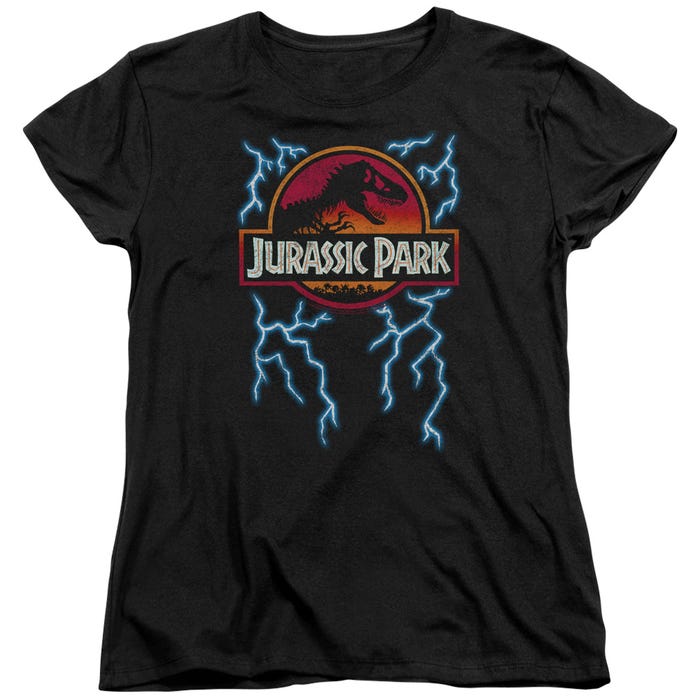 Jurassic Park Lightning Logo Womens T-Shirt