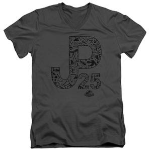 JP25 JURASSIC PARK 25th Anniversary V-Neck T-Shirt