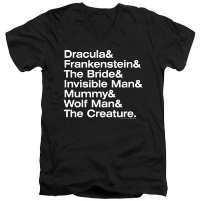 AMPERSAND MONSTERS UNIVERSAL OFFICIAL HORROR MOVIES V-Neck T-Shirt