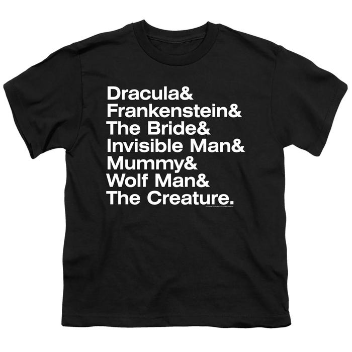 AMPERSAND MONSTERS UNIVERSAL OFFICIAL HORROR MOVIES Kids T-Shirt