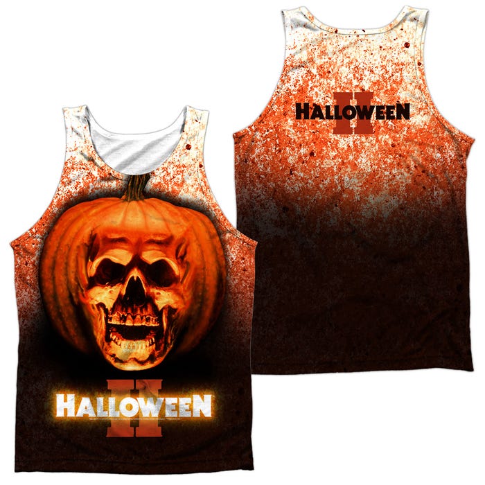 PUMPKIN SKULL (FRONT/BACK PRINT) Front & Back Sublimation Tank Top