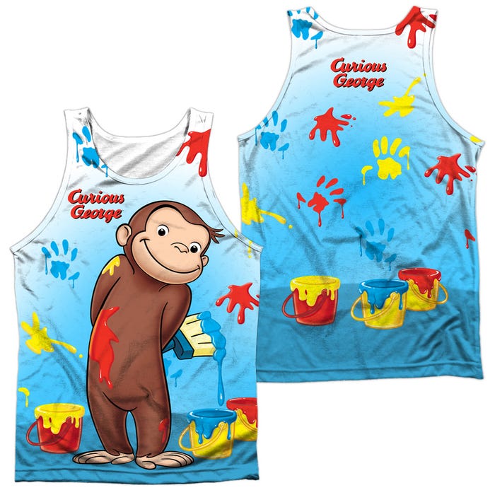 Curious George Paint All Over Sublimation Tank Top