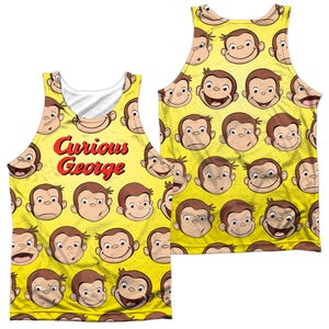 Curious George Faces Official Sublimation Tank Top