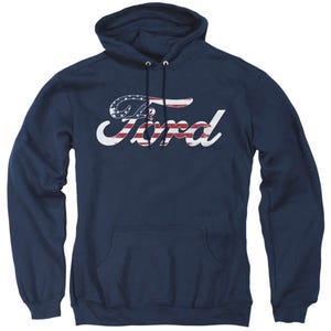 United States Flag Ford Logo Hoodie