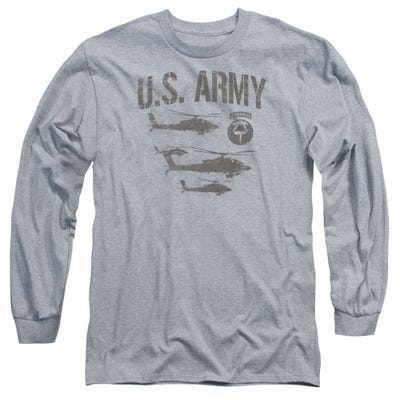 US Army Helicopters Airborne Long Sleeve Shirt