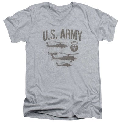 US Army Helicopters Airborne V-Neck T-Shirt