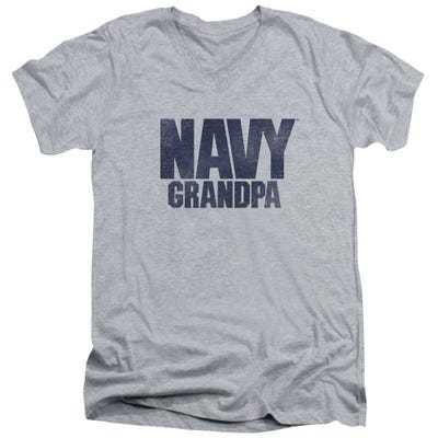 US Navy Grandpa Vintage Logo V-Neck T-Shirt