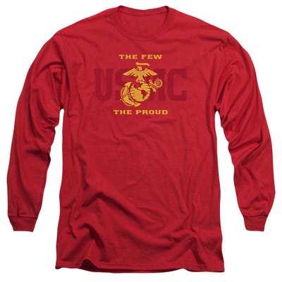 The Few The Proud The Marines SPLIT TAG Long Sleeve Shirt