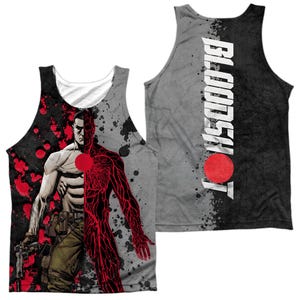 Bloodshot Split Veins Front & Back Sublimation Tank Top