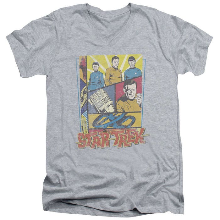 Vinatge Star Trek Collage V-Neck T-Shirt