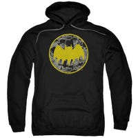 Vintage Batman Symbol Collage Hoodie