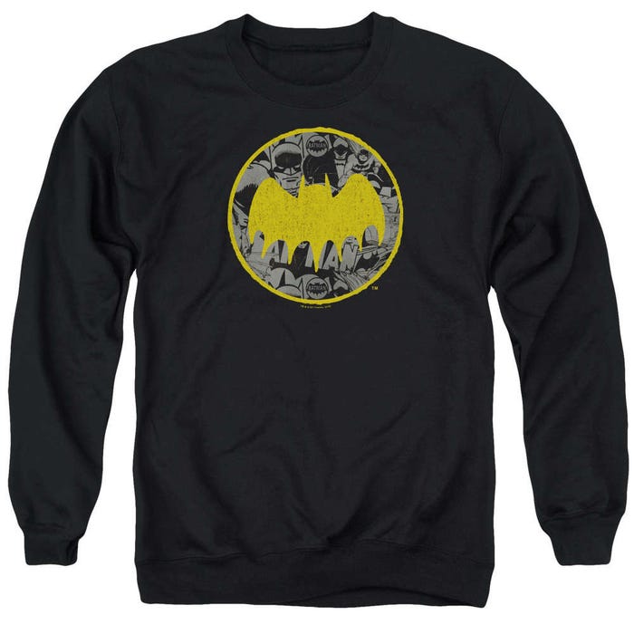 Vintage Batman Symbol Collage Sweatshirt