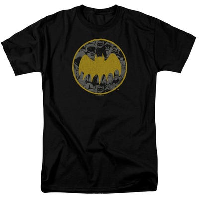 Vintage Batman Symbol Collage T-Shirt