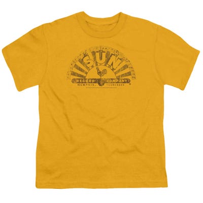 Vintage Sun Records Worn Label Logo Kids T-Shirt