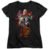 BLACK ADAM CHARACTER BOLT Womens T-Shirt