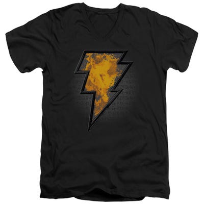 BLACK ADAM BEVELED EMBLEM V-Neck T-Shirt