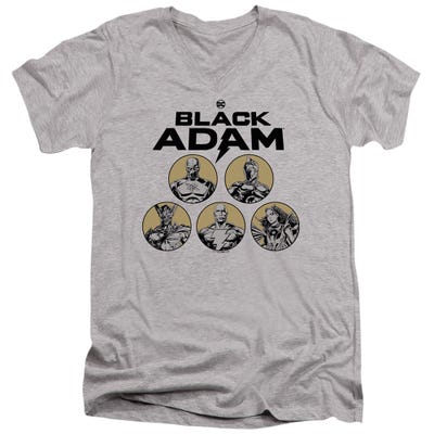 BLACK ADAM CONTRAST GROUP V-Neck T-Shirt