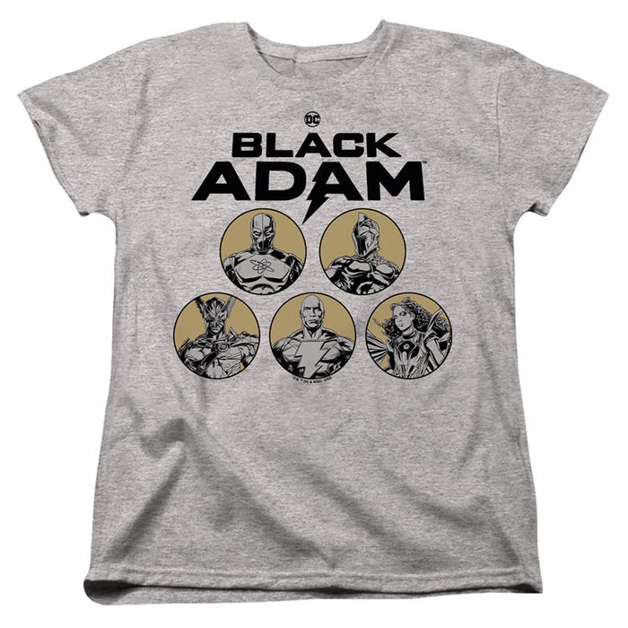 BLACK ADAM CONTRAST GROUP Womens T-Shirt