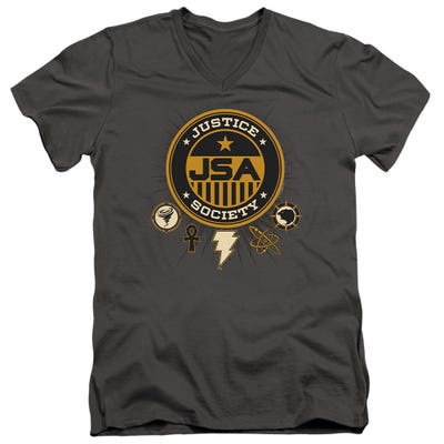 BLACK ADAM JUSTICE SOCIETY V-Neck T-Shirt
