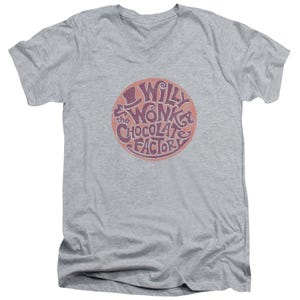 WILLY WONKA AND THE CHOCOLATE FACTORY CIRCLE LOGO V-Neck T-Shirt