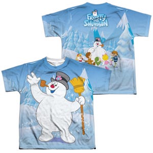 Frosty The Snowman Wave Back & Front Kids Sublimation T-Shirt