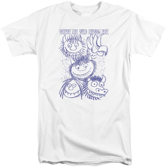 Where The Wild Things Are Sketch Tall T-Shirt