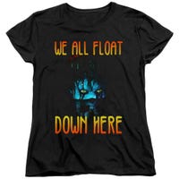 WE ALL FLOAT DOWN HERE IT PENNYWISE Womens T-Shirt