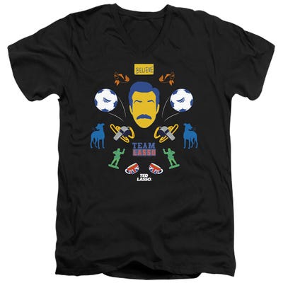 TED LASSO ICON COLLAGE V-Neck T-Shirt