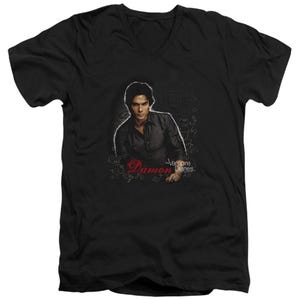 Vampire Diaries Damon V-Neck T-Shirt