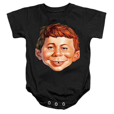 Mad Alfred Head Baby Bodysuit