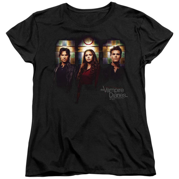 Vampire Diaries Stained Windows Womens T-Shirt