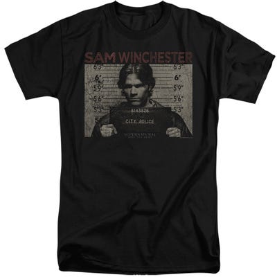 Supernatural Sam Mug Shot Tall T-Shirt