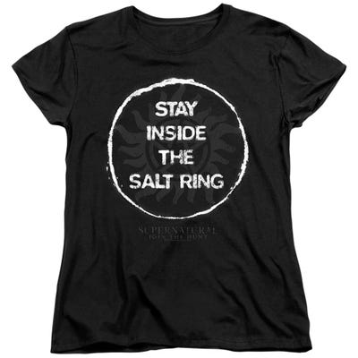 Stay Inside The Salt Ring Supernatural Womens T-Shirt