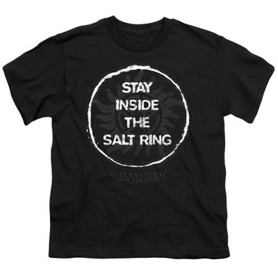 Stay Inside The Salt Ring Supernatural Kids T-Shirt