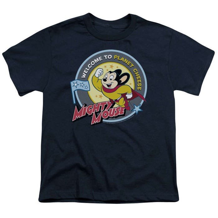 Welcome to Planet Cheese Mighty Mouse Flag Kids T-Shirt
