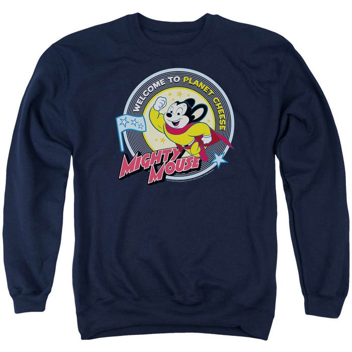 Welcome to Planet Cheese Mighty Mouse Flag Sweatshirt