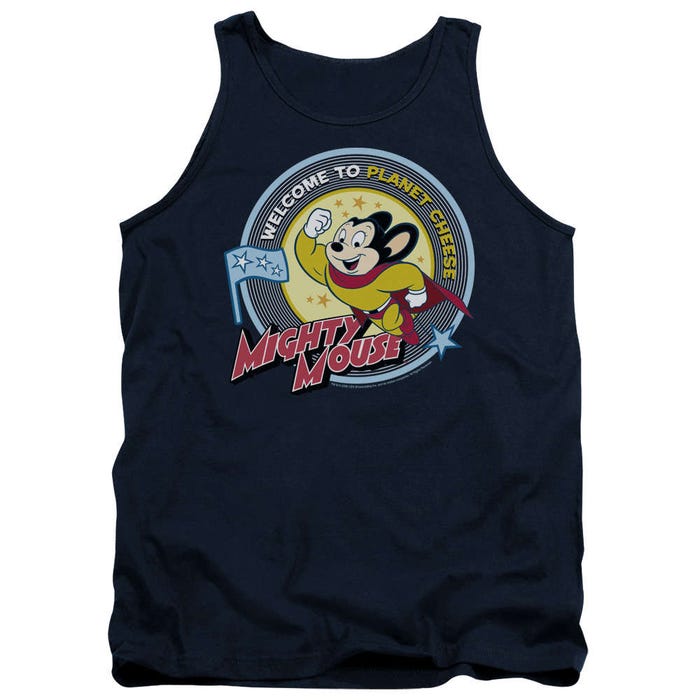 Welcome to Planet Cheese Mighty Mouse Flag Tank Top